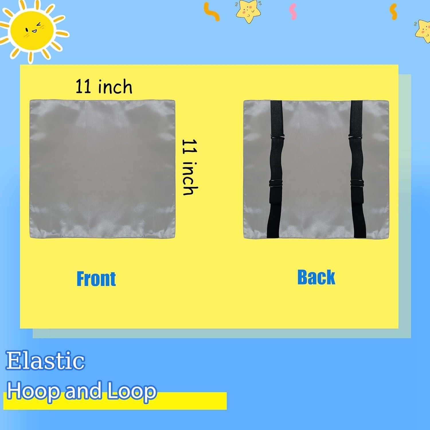 Paquete de 2 fundas de reposacabezas de satén para bebé - Gris y Rosa