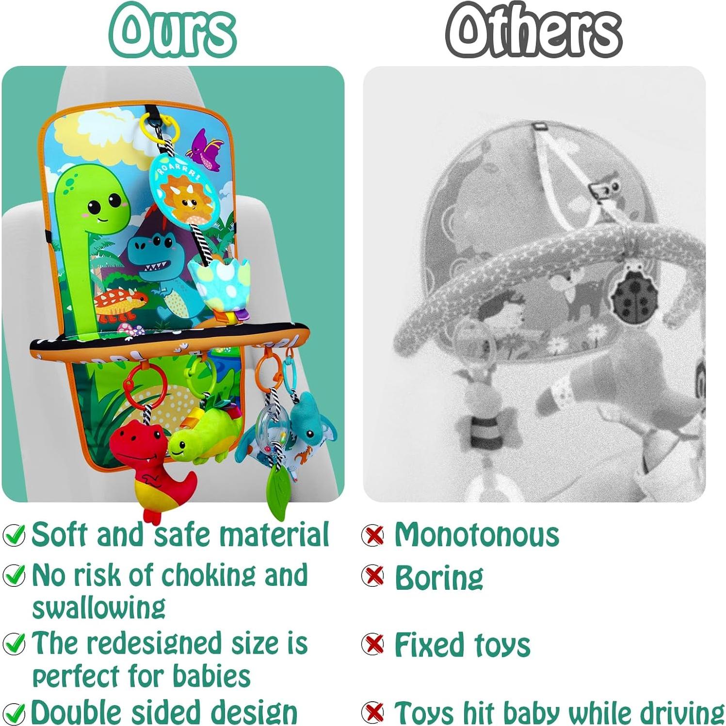 Juguetes para Asiento de Auto Bebés Innofans Dinosaurios