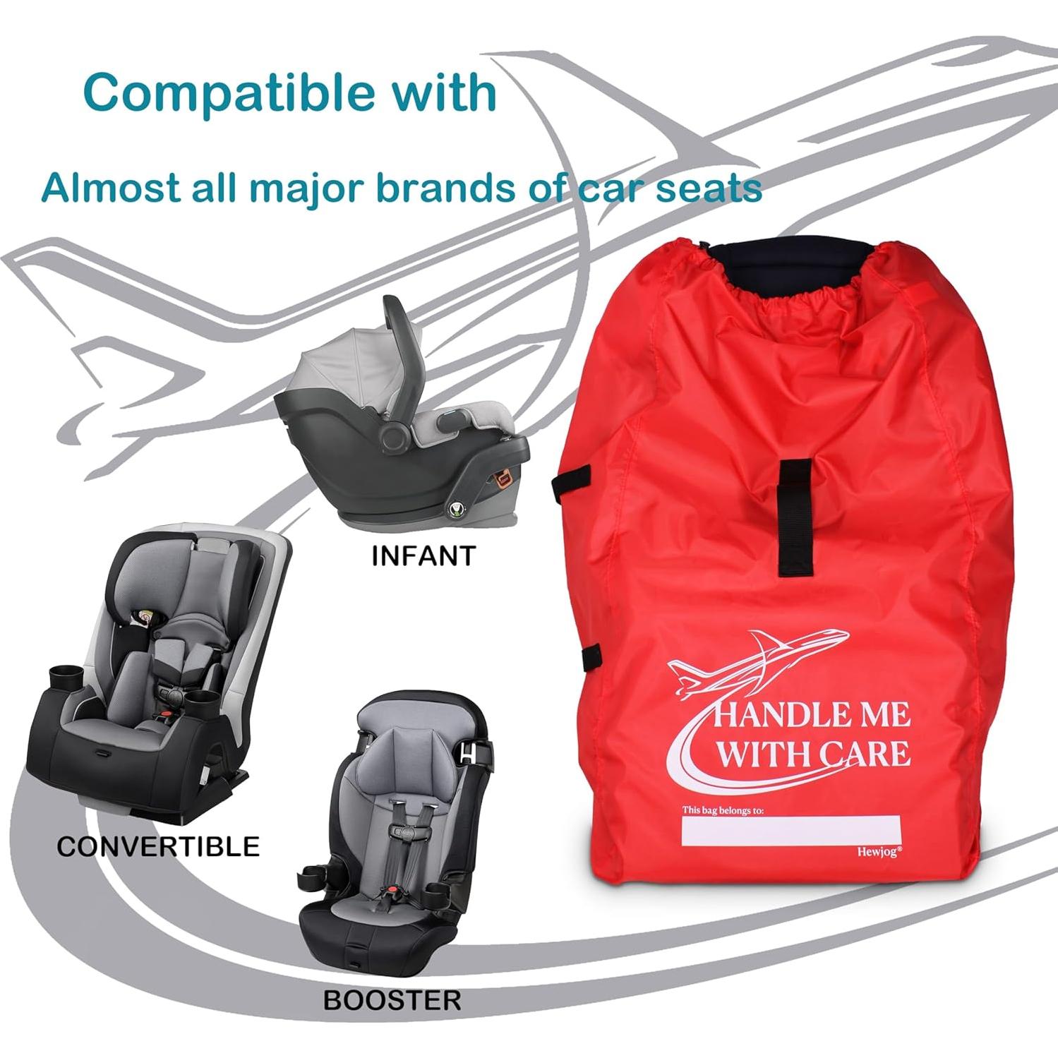 Bolsa de Viaje para Asiento de Auto Rojo 86x46x46 cm