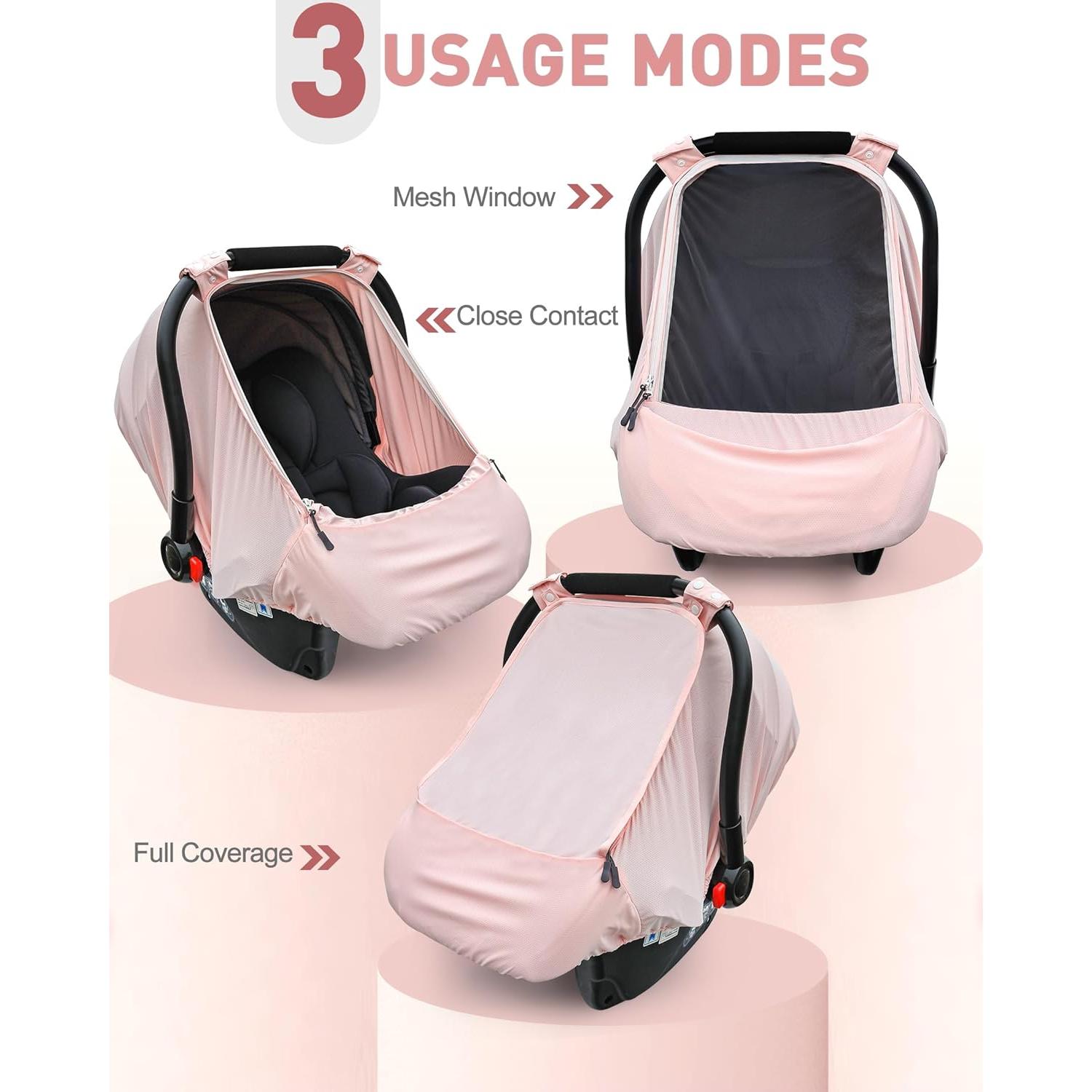 Cubierta de Asiento de Coche para Bebé Rosa - Canopy Solar