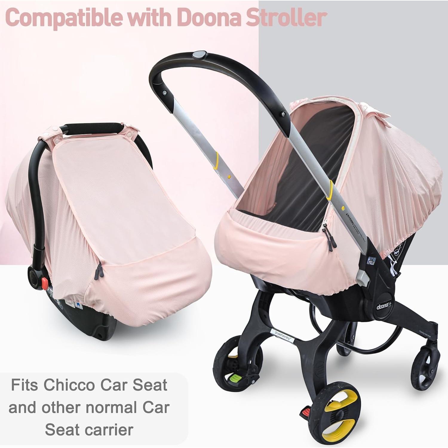 Cubierta de Asiento de Coche para Bebé Rosa - Canopy Solar