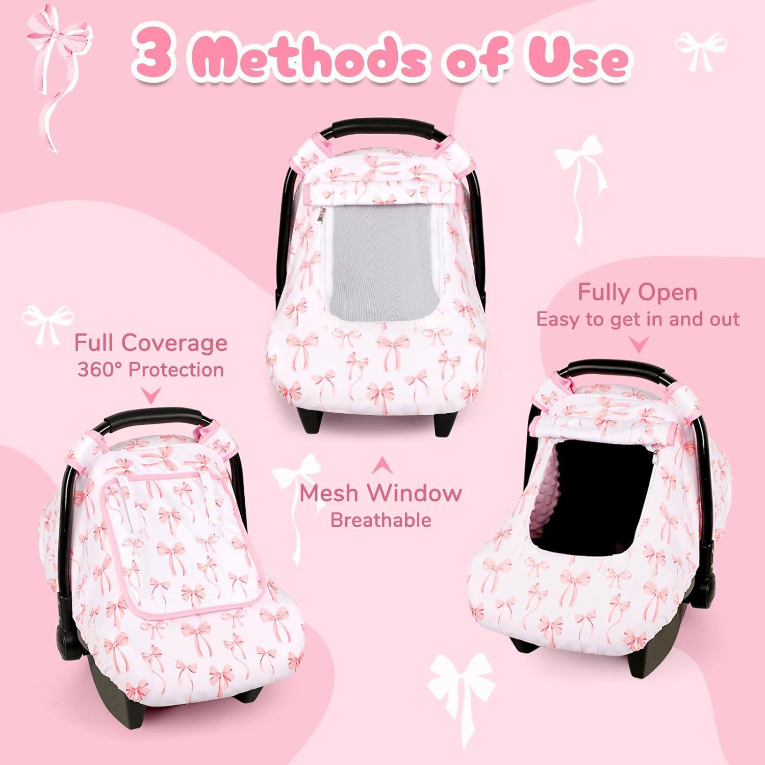 Funda para Asiento de Auto Bebé Lazo - Invierno, Doble Capa