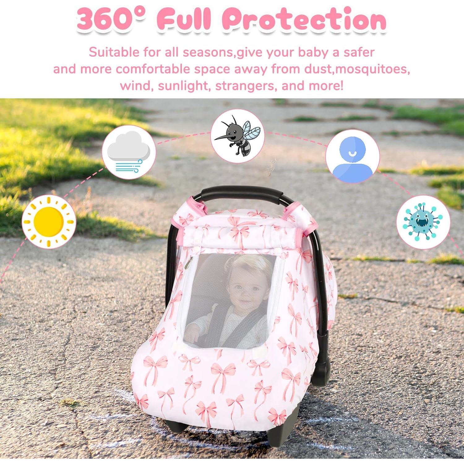 Funda para Asiento de Auto Bebé Lazo - Invierno, Doble Capa