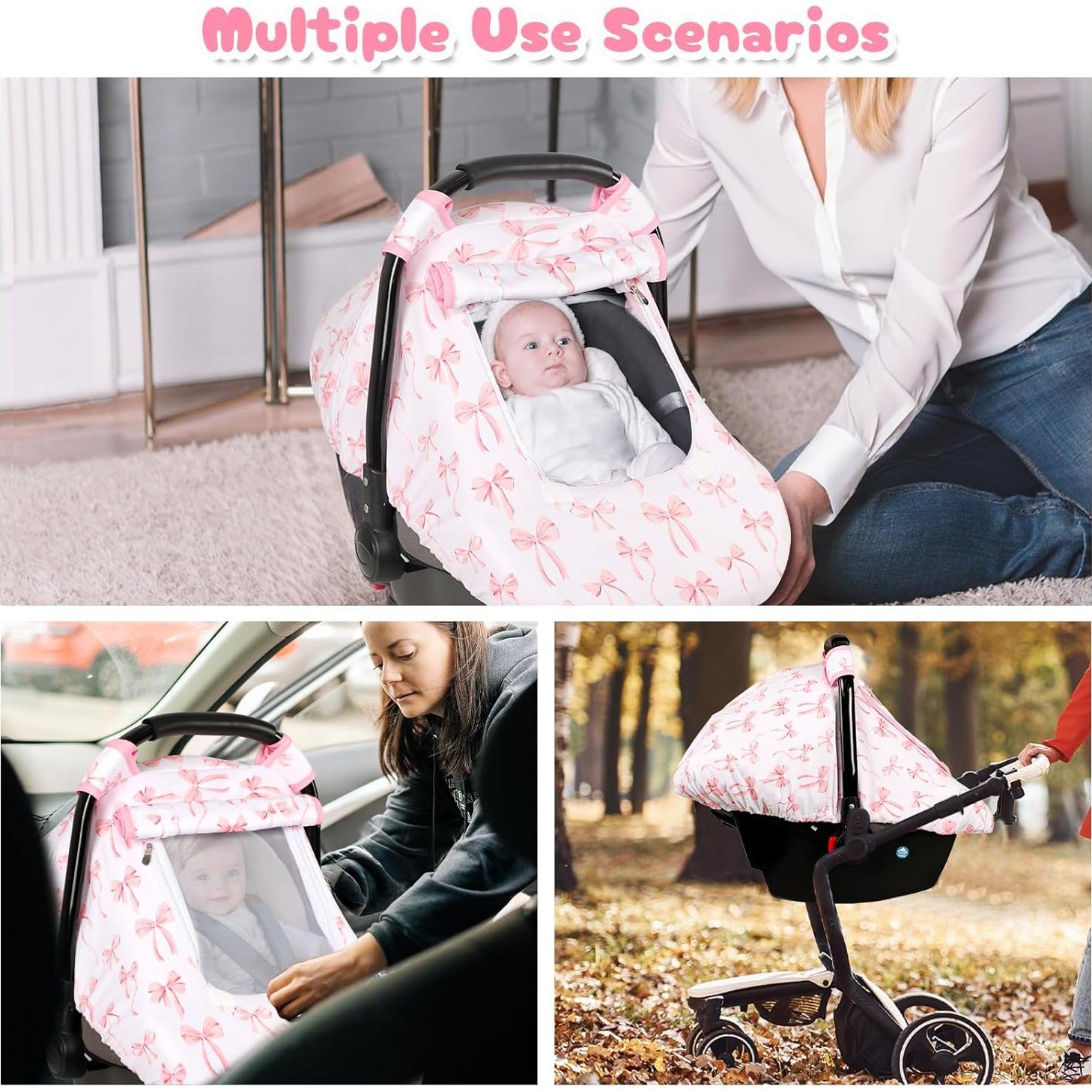 Funda para Asiento de Auto Bebé Lazo - Invierno, Doble Capa