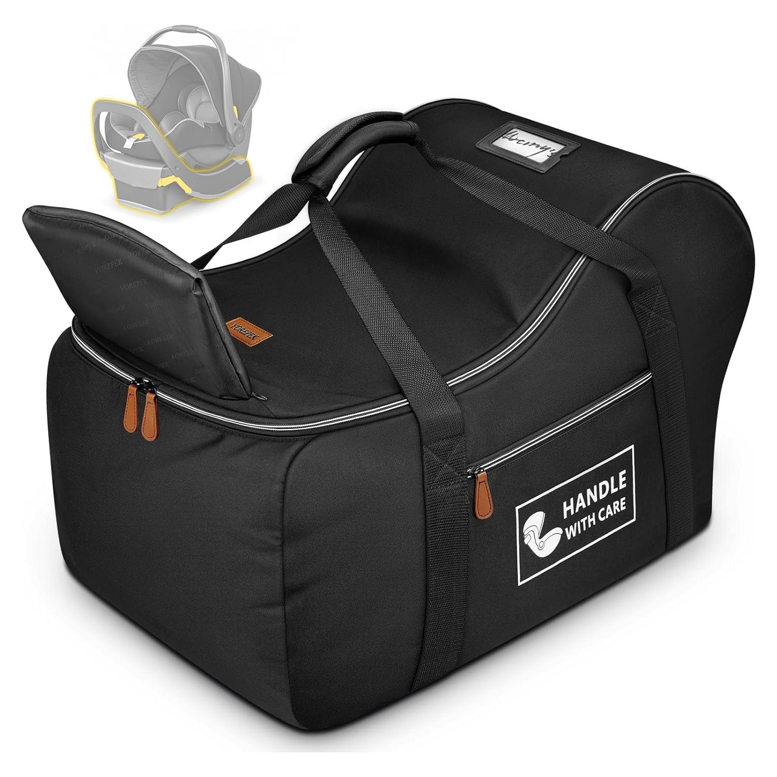 Bolsa de Viaje Acolchada YOREPEK para Asiento de Bebé Negro