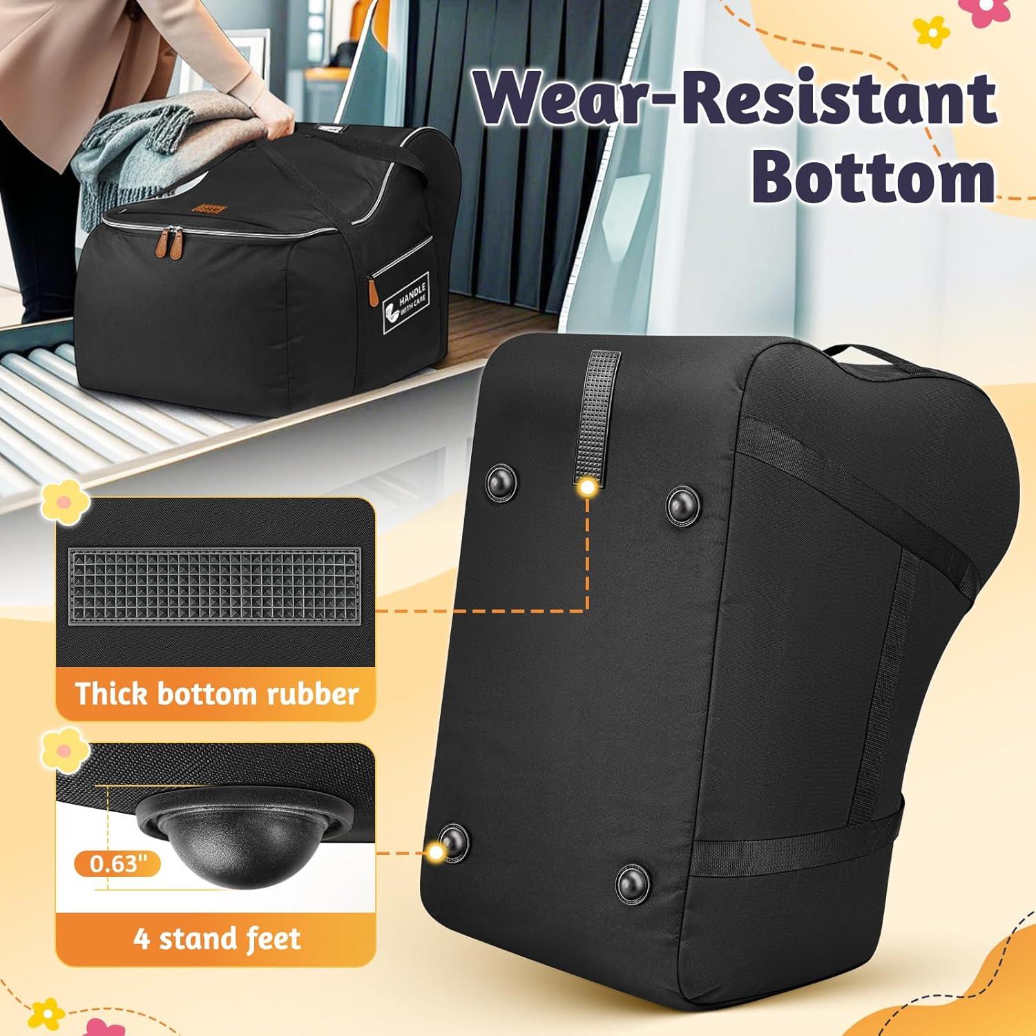 Bolsa de Viaje Acolchada YOREPEK para Asiento de Bebé Negro