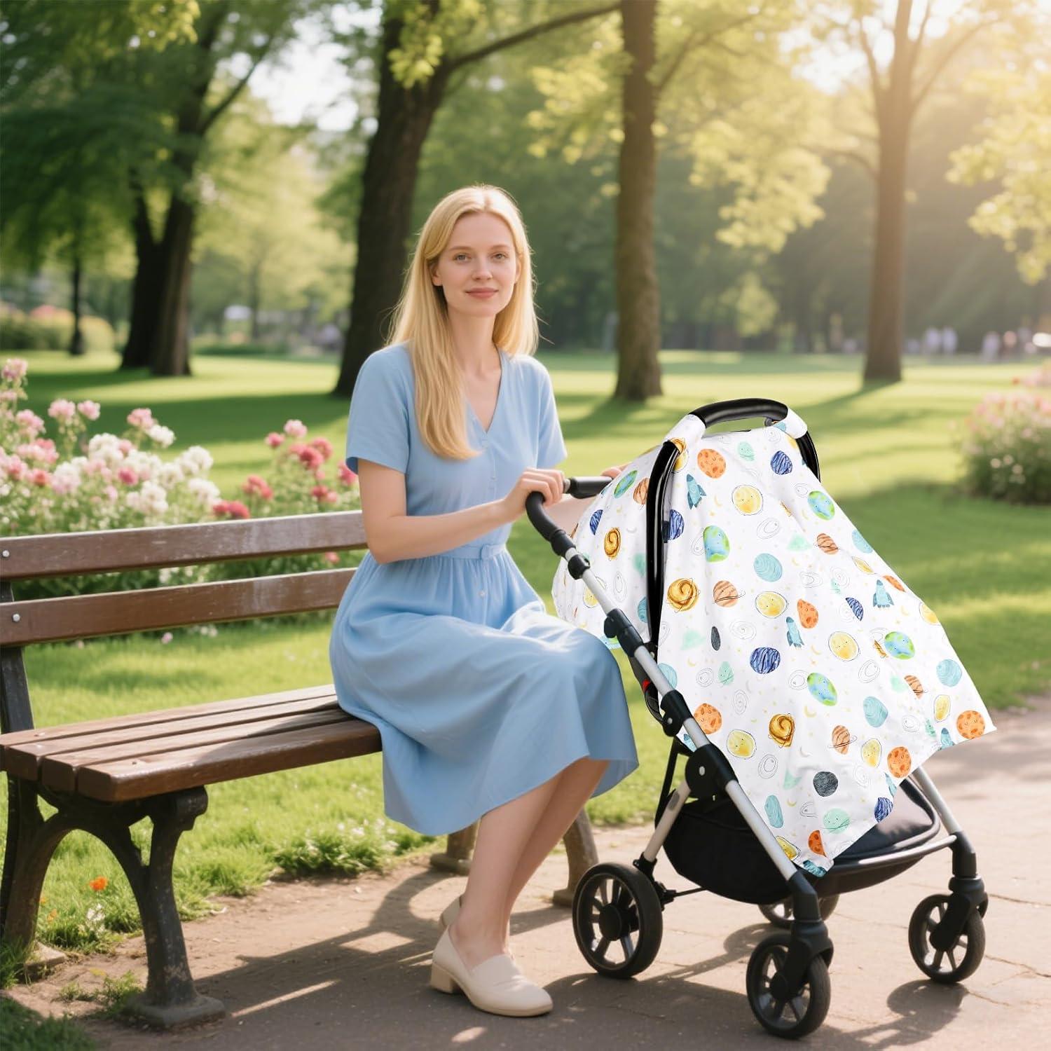 Cubierta de Asiento de Coche ManFaiSky para Bebé Planetas