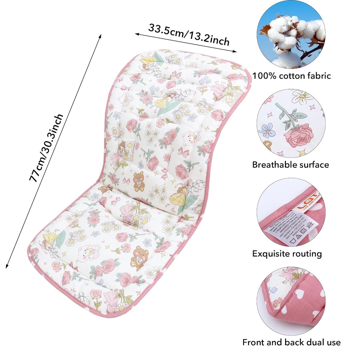 Funda Reversible para Cochecito de Bebé Algodón 100% 34x78cm