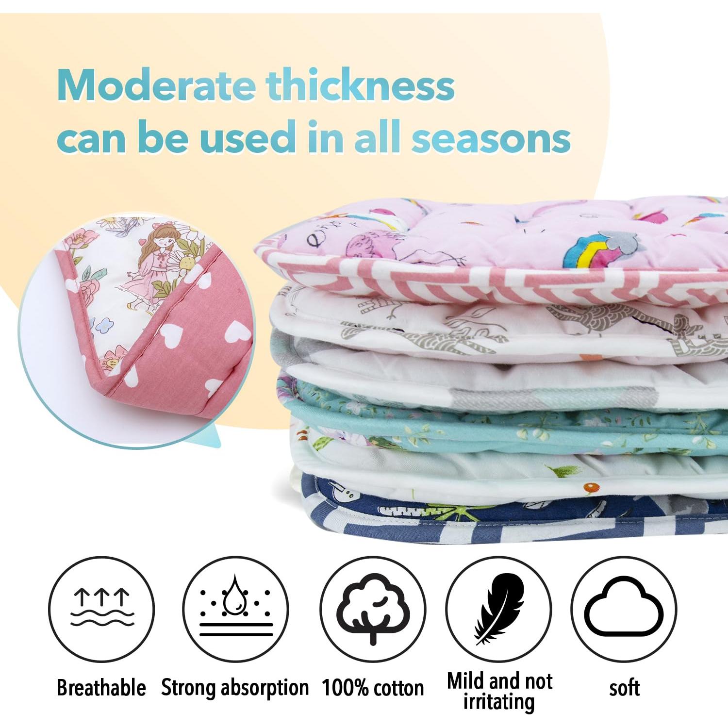 Funda Reversible para Cochecito de Bebé Algodón 100% 34x78cm