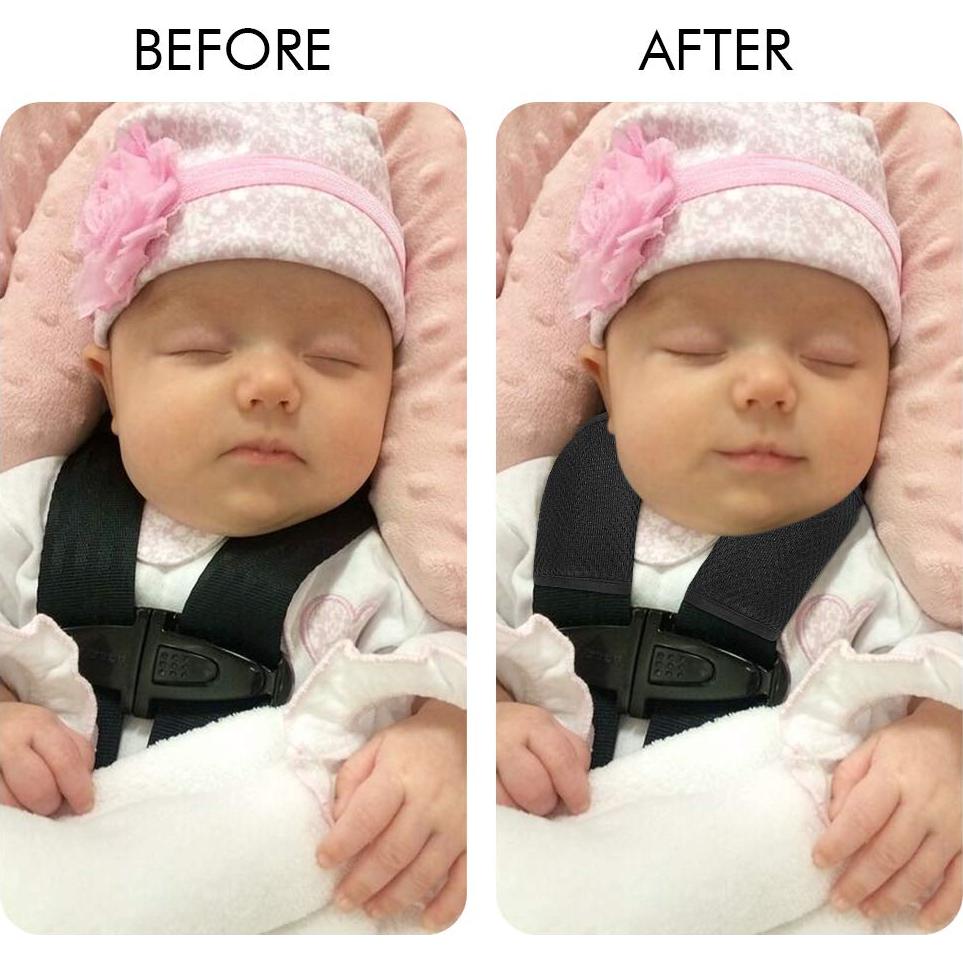 Accmor Fundas para Correas de Asiento de Auto Bebés - Negras