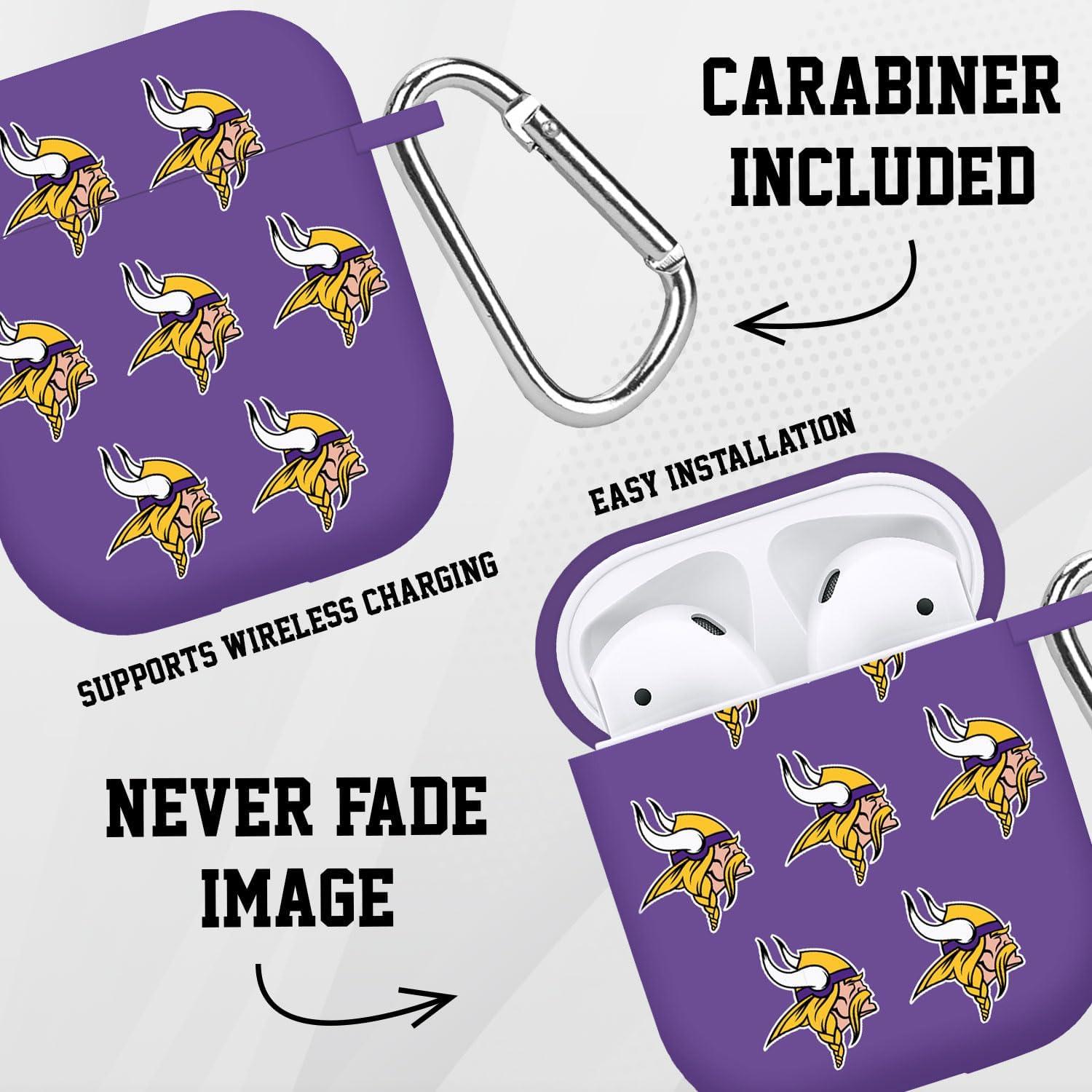 Funda HD Game Time Minnesota Vikings para AirPods Gen 1 y 2