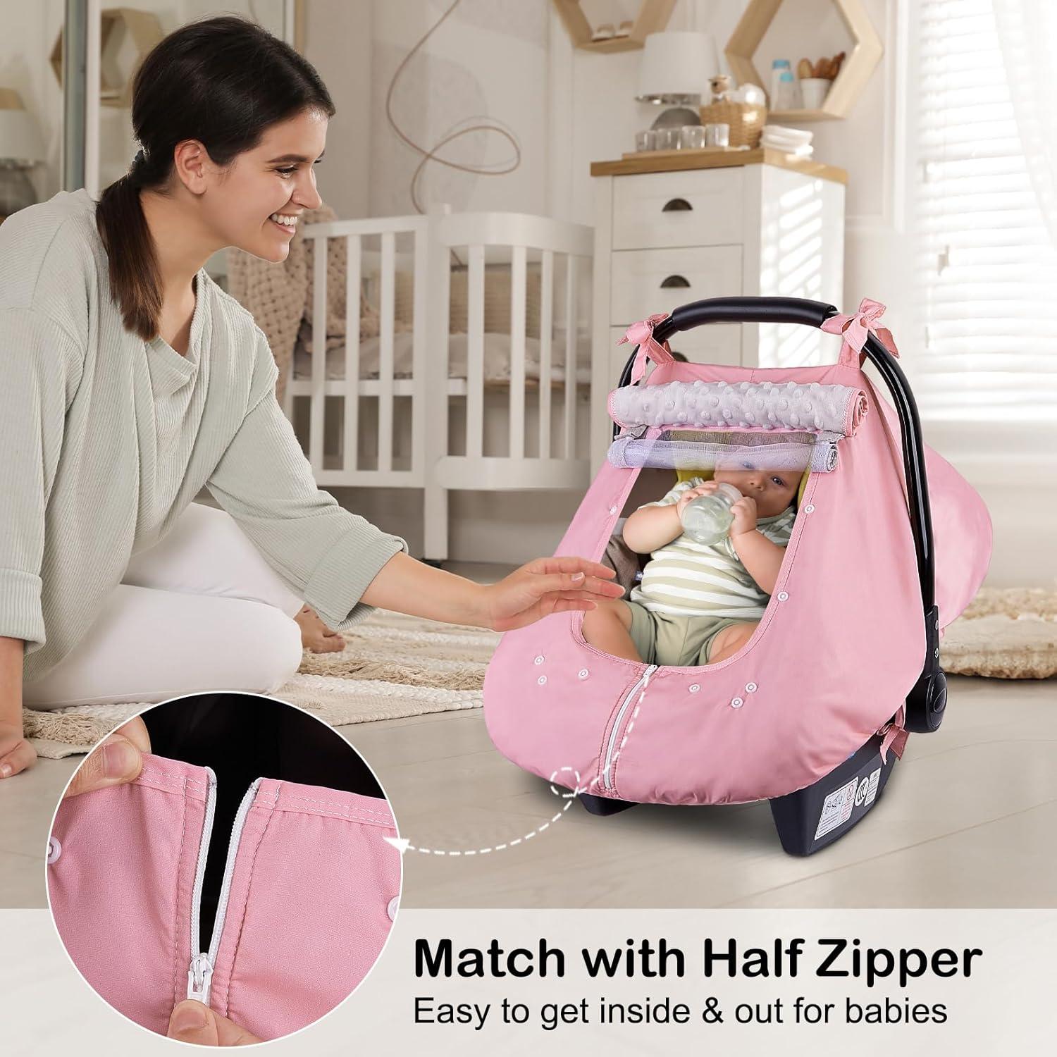 Funda para Asiento de Coche Bebé FIOBEE Rosa Impermeable