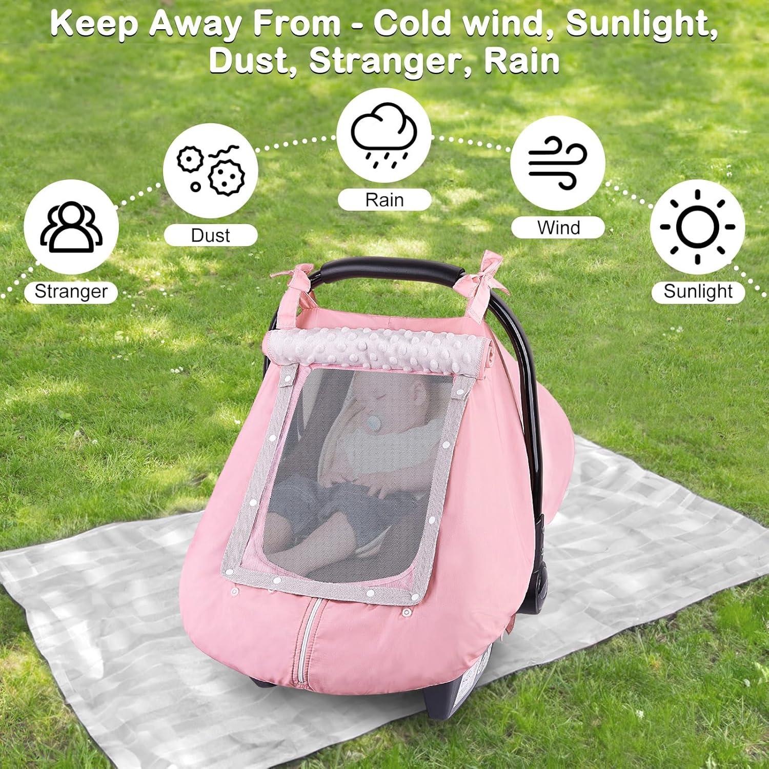 Funda para Asiento de Coche Bebé FIOBEE Rosa Impermeable