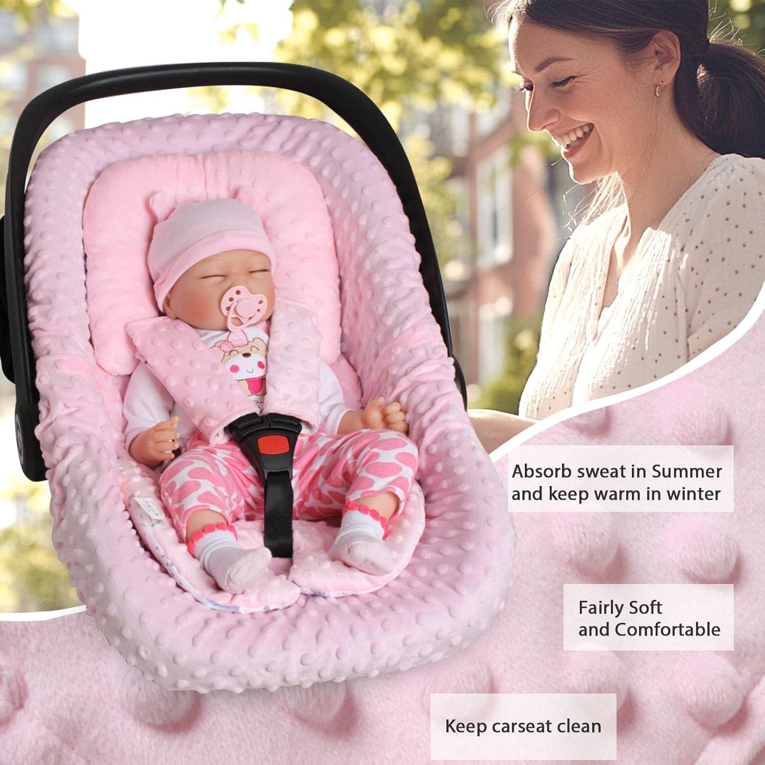 Funda para Asiento de Auto Bebé Boryokun Rosa Ajuste Universal