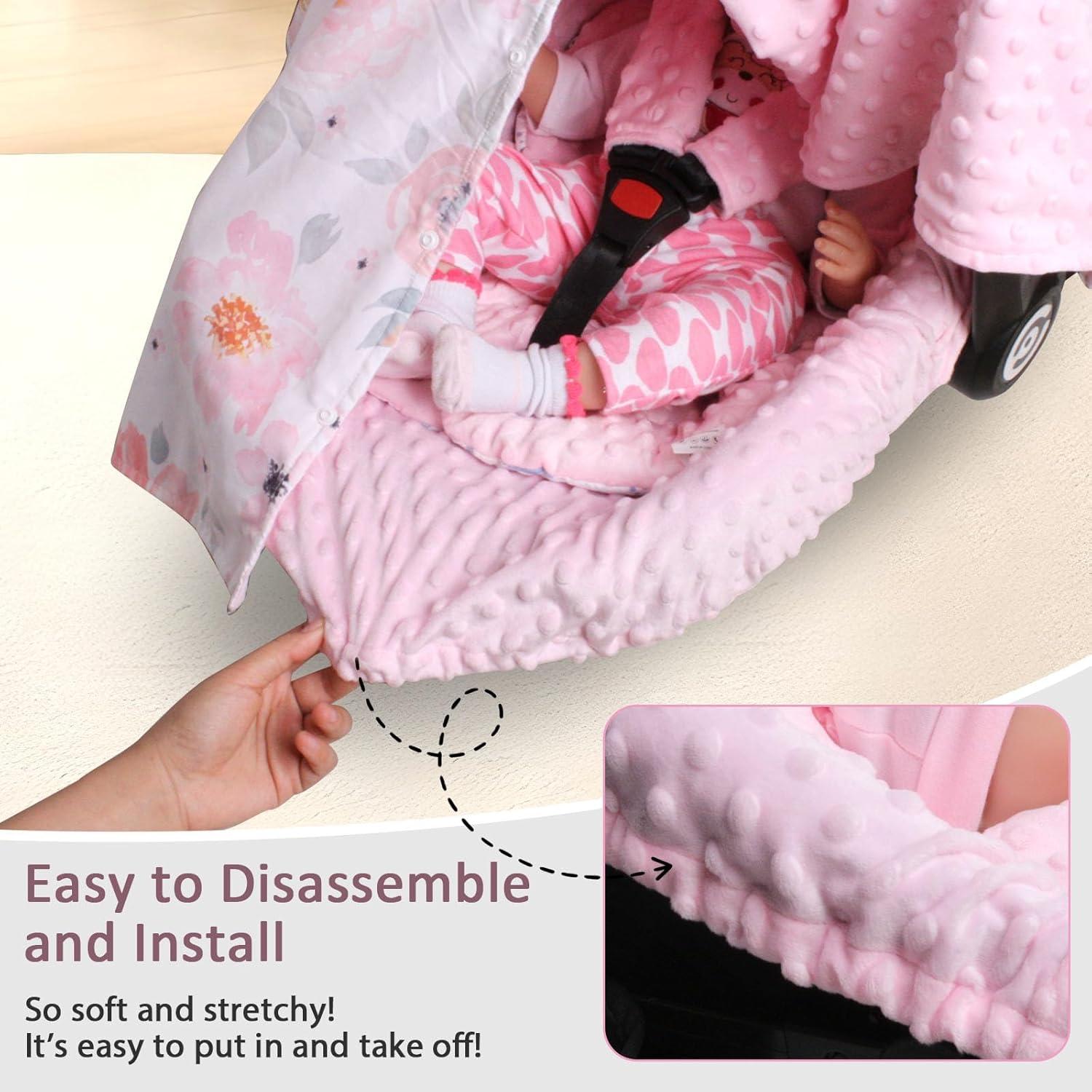 Funda para Asiento de Auto Bebé Boryokun Rosa Ajuste Universal