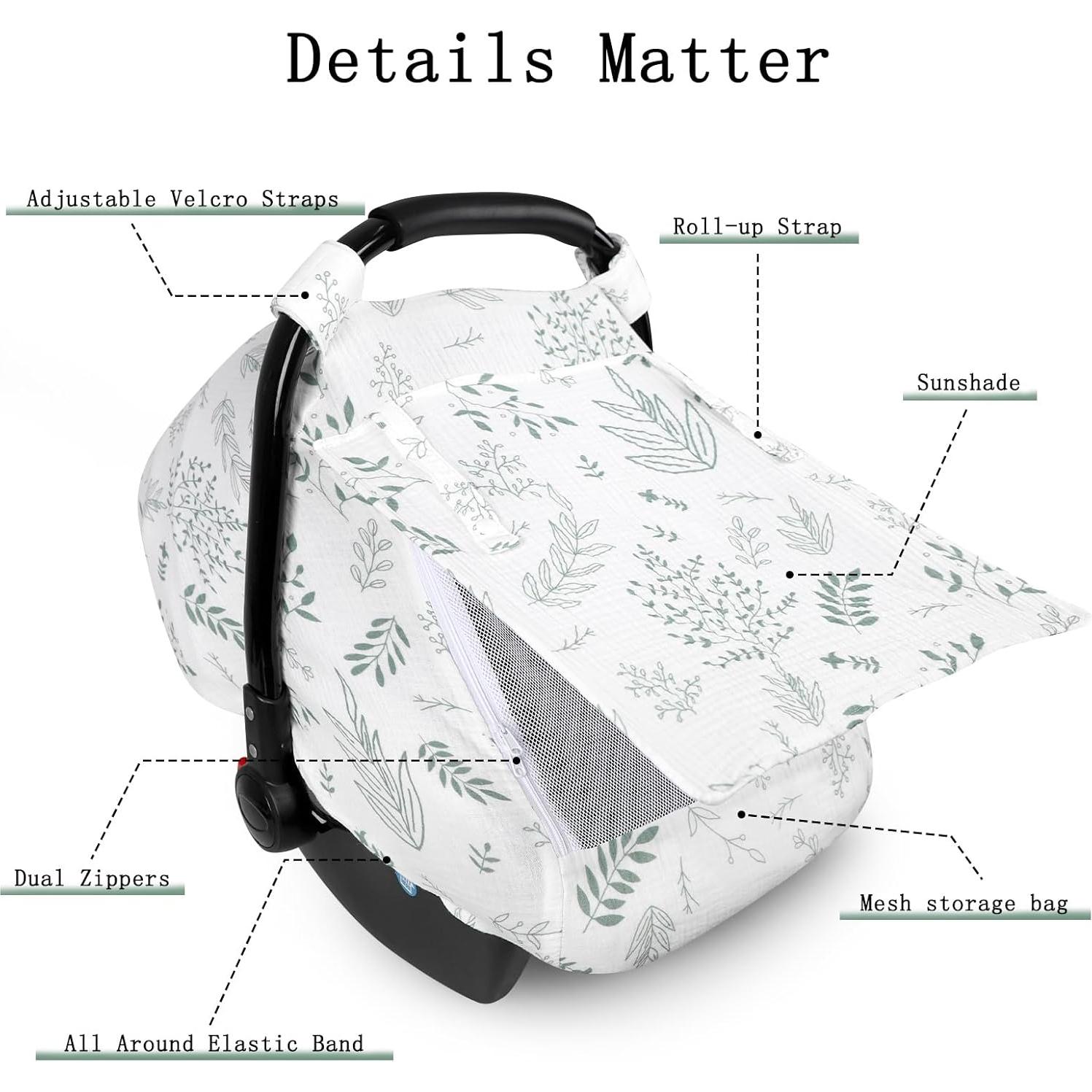 Cubierta de Asiento de Coche para Bebé Pea Pod Verde Universal