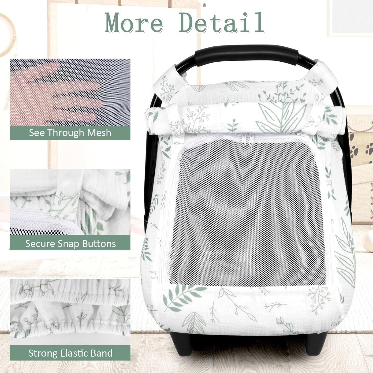 Cubierta de Asiento de Coche para Bebé Pea Pod Verde Universal