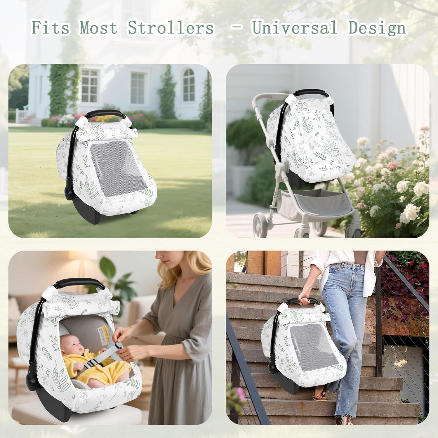 Cubierta de Asiento de Coche para Bebé Pea Pod Verde Universal