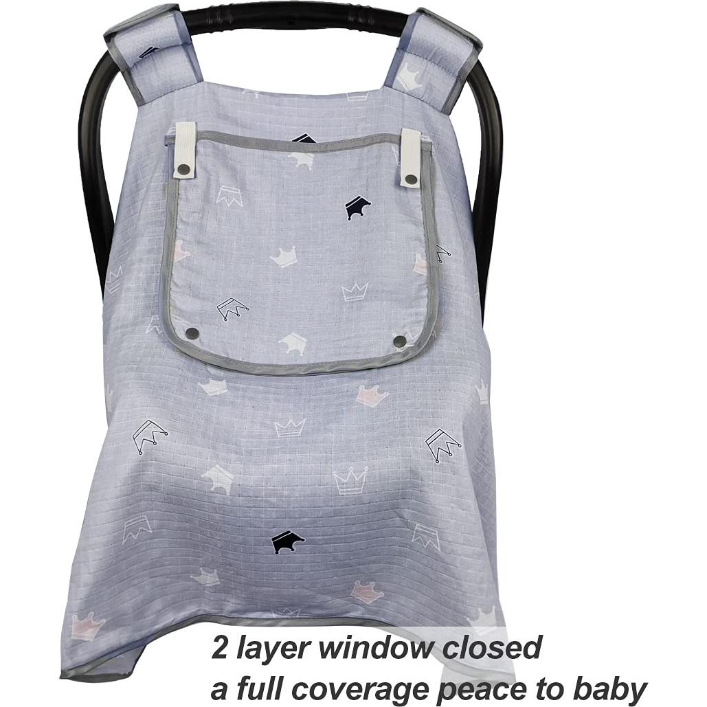 Funda para Asiento de Auto Bebé ICOPUCA Corona Gris