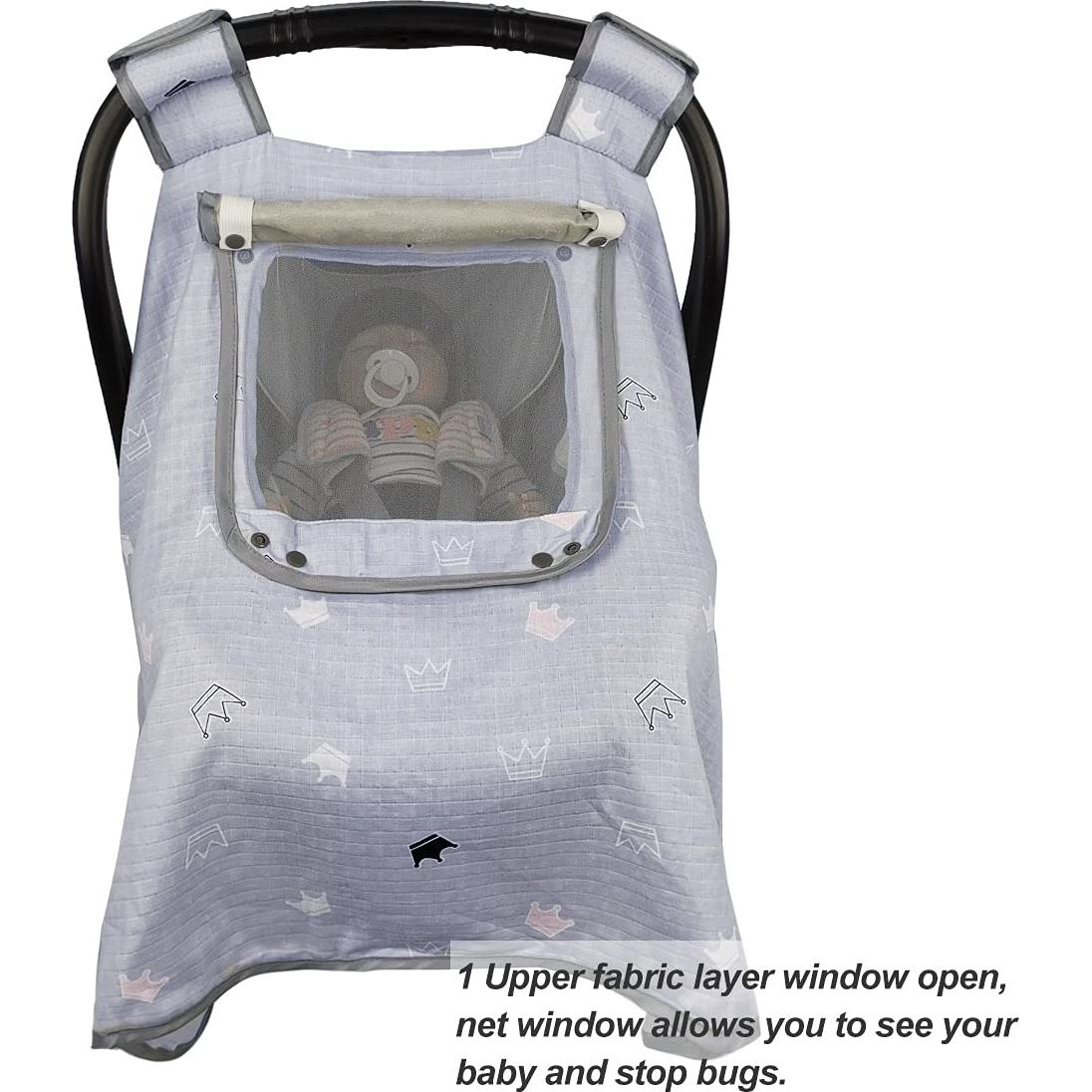 Funda para Asiento de Auto Bebé ICOPUCA Corona Gris