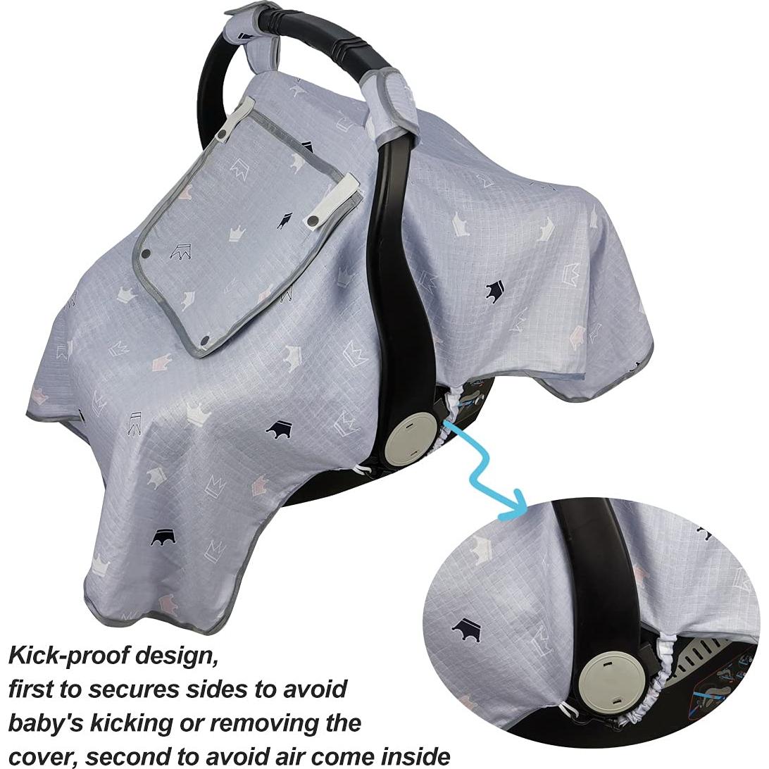 Funda para Asiento de Auto Bebé ICOPUCA Corona Gris