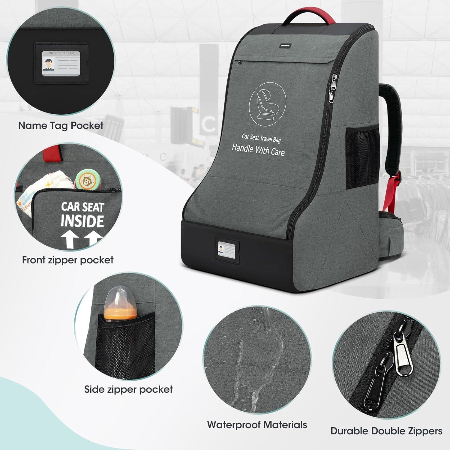 Bolsa de Viaje para Asiento de Coche Rainsmore Acolchada 47x43x80cm