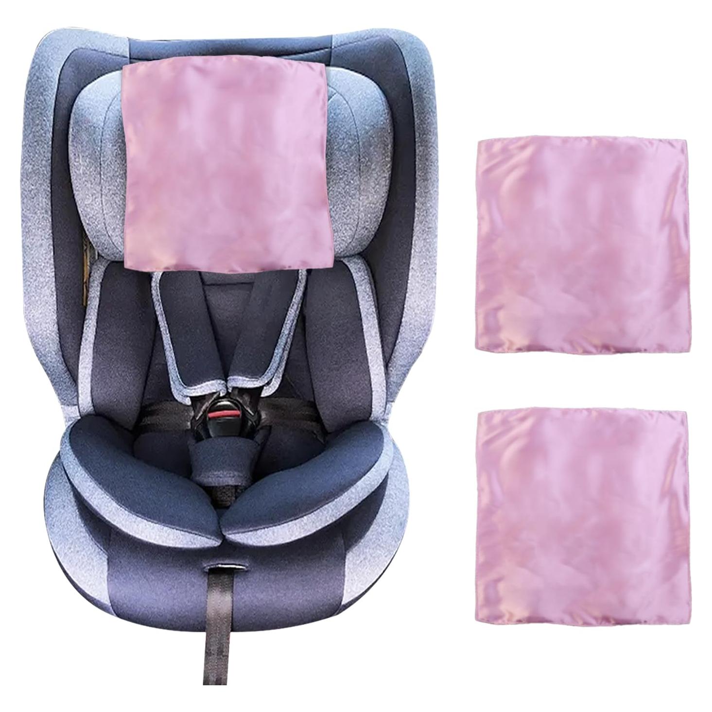 Funda de Reposacabezas de Coche Satinada PinkLilyCare Rosa