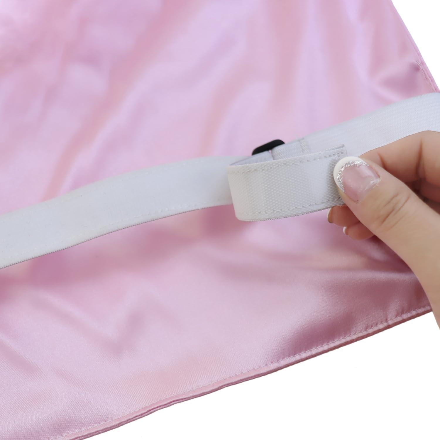 Funda de Reposacabezas de Coche Satinada PinkLilyCare Rosa