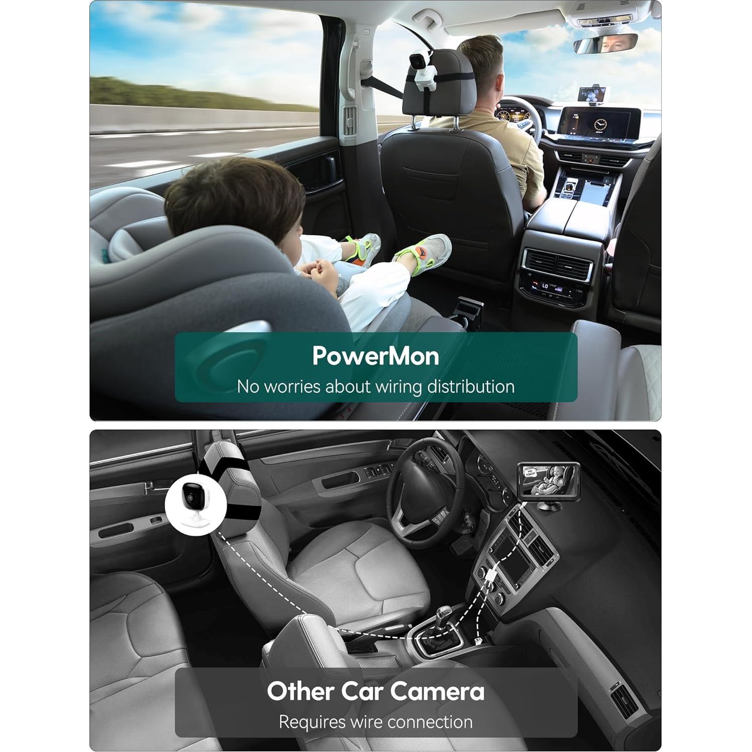 Cámara de Coche Inalámbrica Babelio ABM950 con Visión Nocturna HD