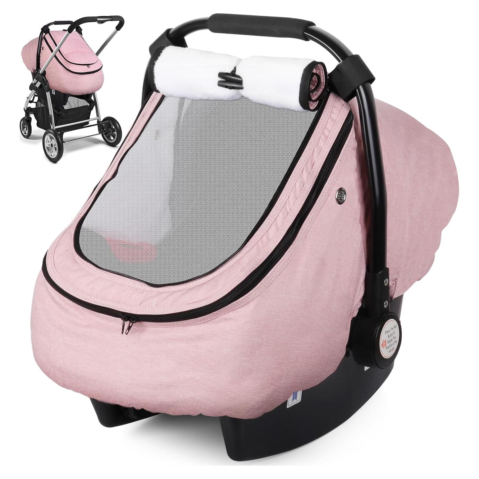 Cubierta de Asiento de Coche Rquite para Bebé Rosa - Impermeable y Aislante