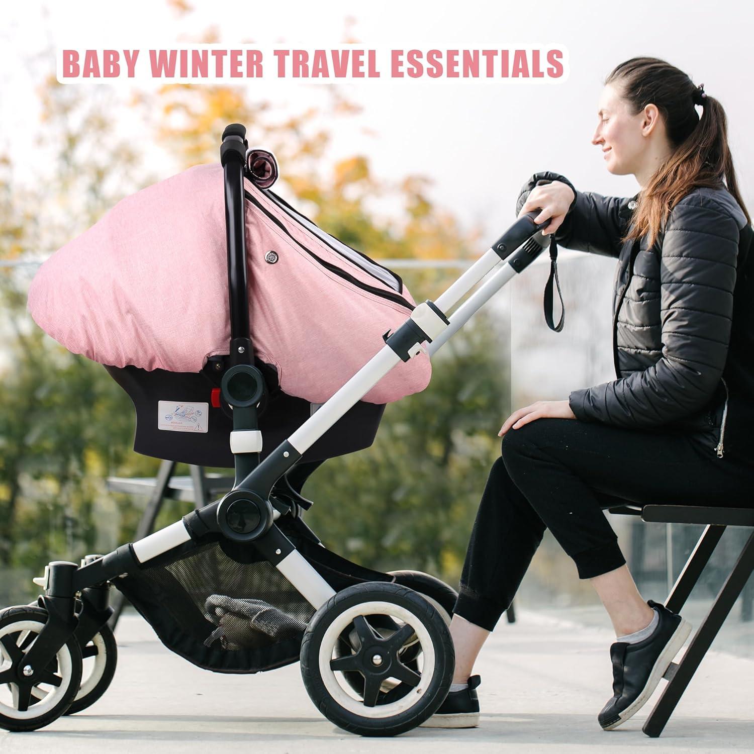 Cubierta de Asiento de Coche Rquite para Bebé Rosa - Impermeable y Aislante