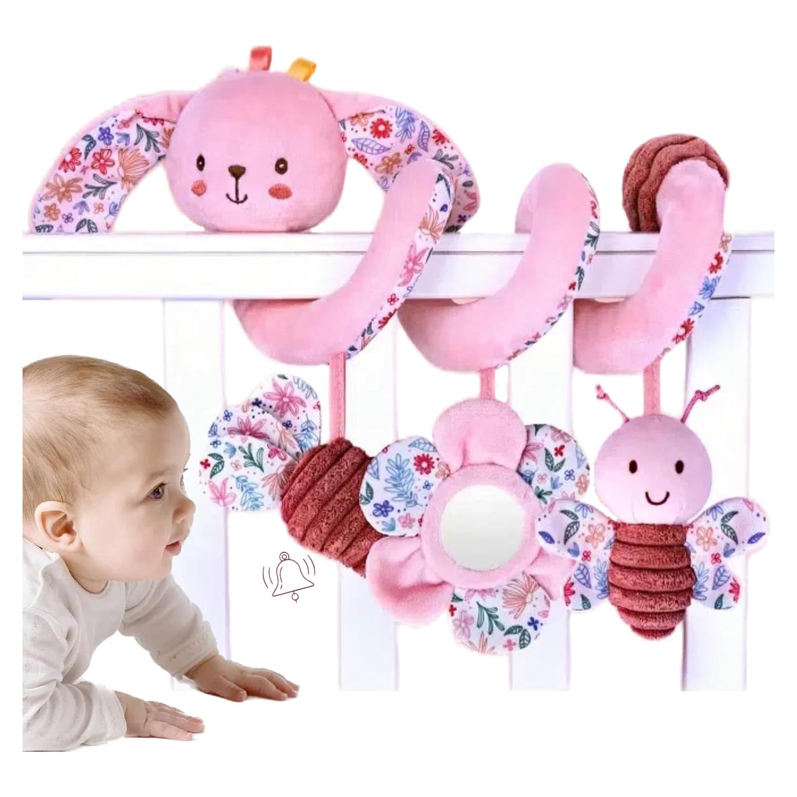 Juguete de Asiento de Coche en Espiral Chochumy Conejo Rosa