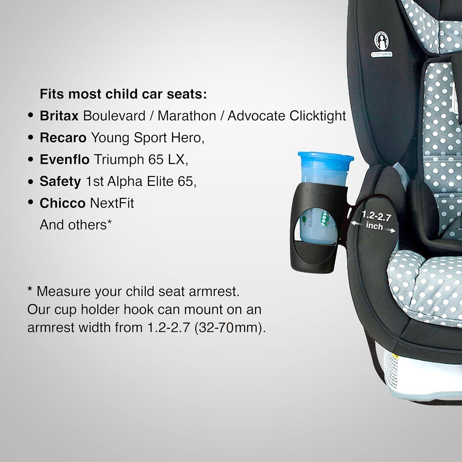 Soporte para Tazas de Auto Trustic - Universal Negro 13.5cm