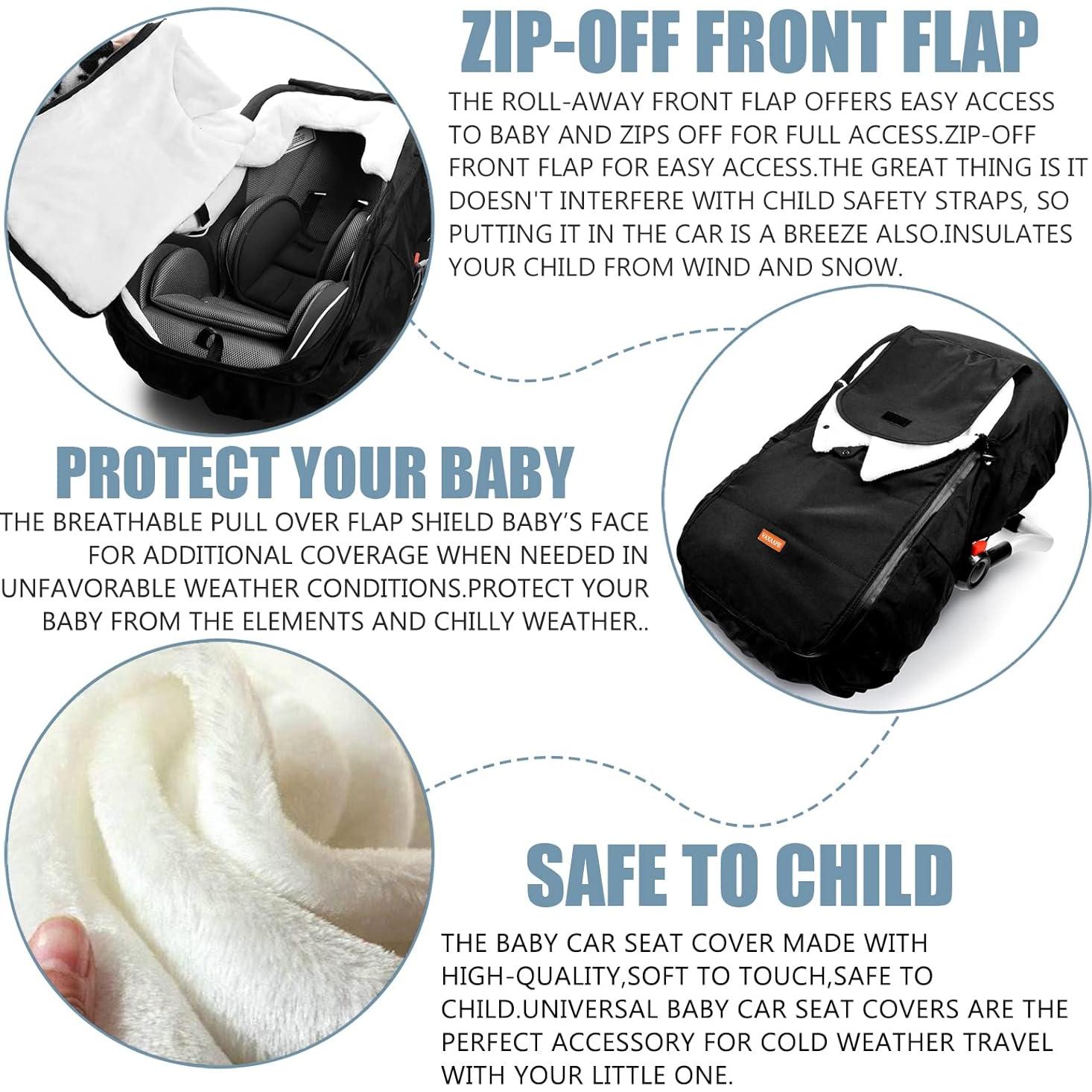 Cubierta de Asiento de Coche para Bebé Vaxaape Universal Negra