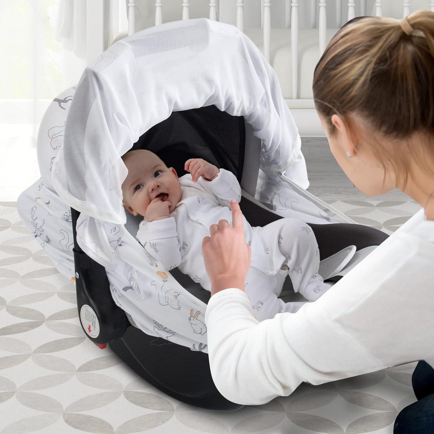 Cubierta de Asiento de Coche para Bebé NC-C Animales - Sombra Solar