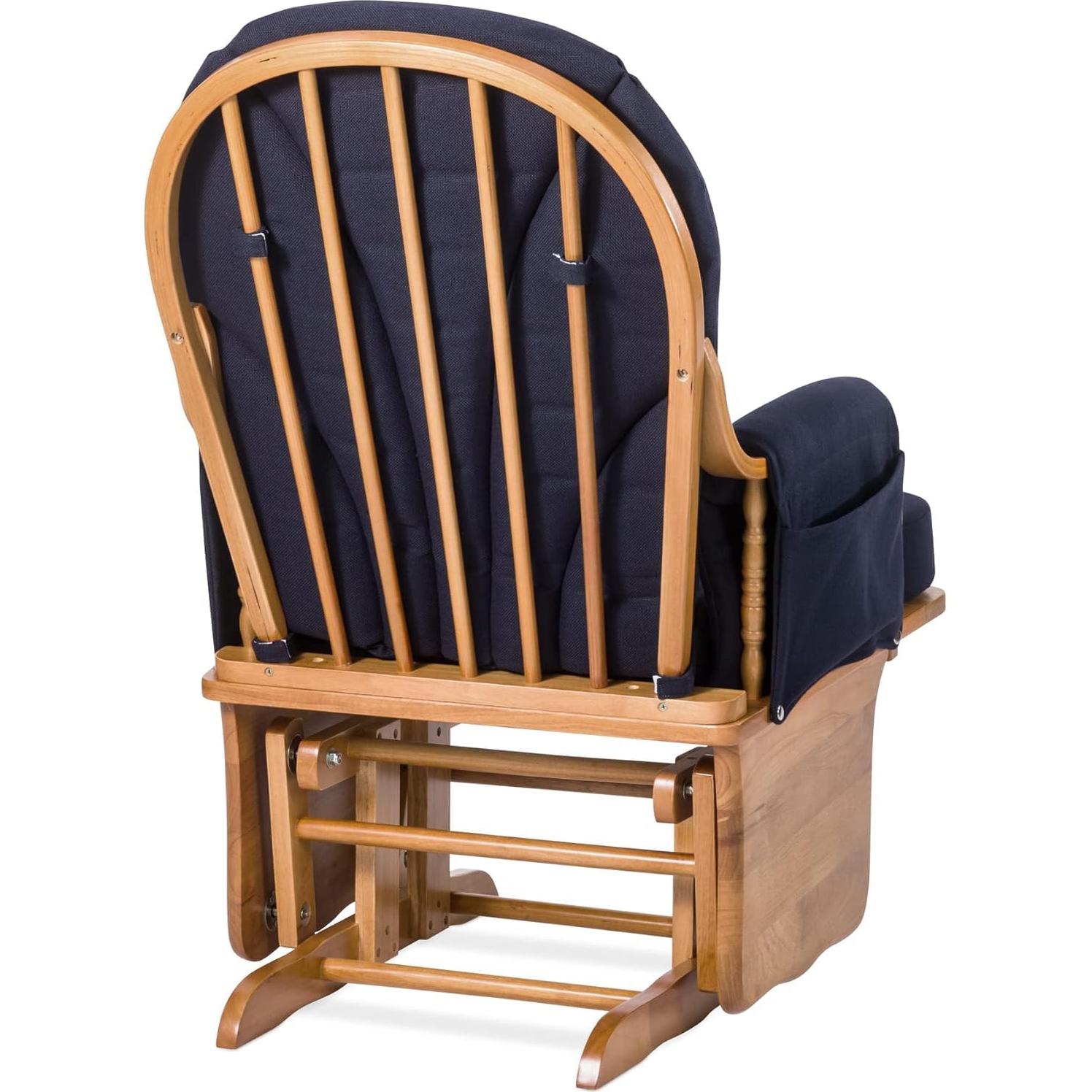 Mecedora Lullaby Foundations de Madera Natural y Azul