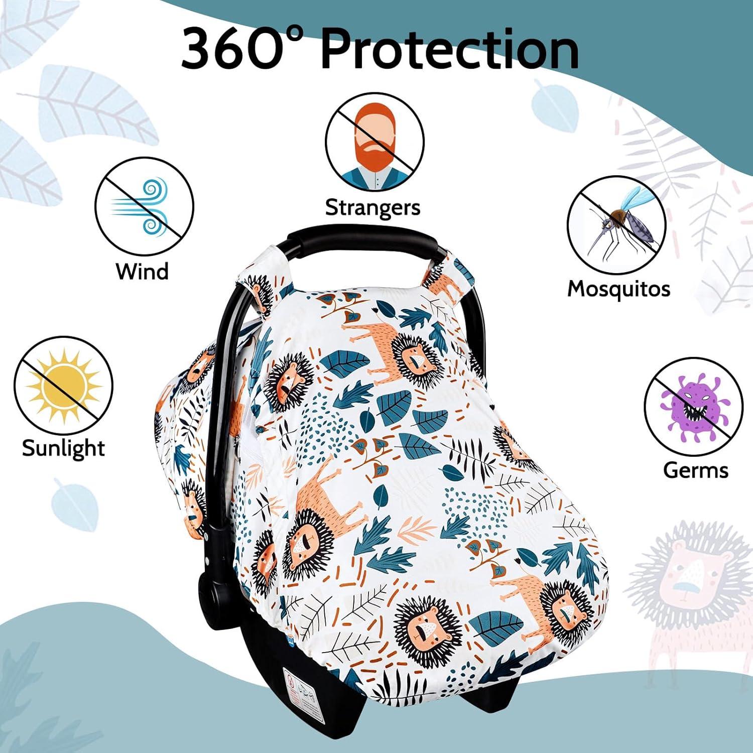 Cubierta de Asiento de Coche SWESEN para Bebés León Transpirable