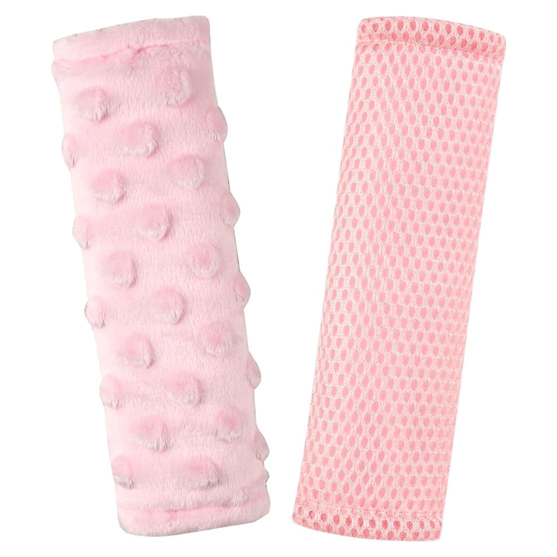 Almohadillas para Cinturones de Bebé LW0010 - Suave Franela Rosa