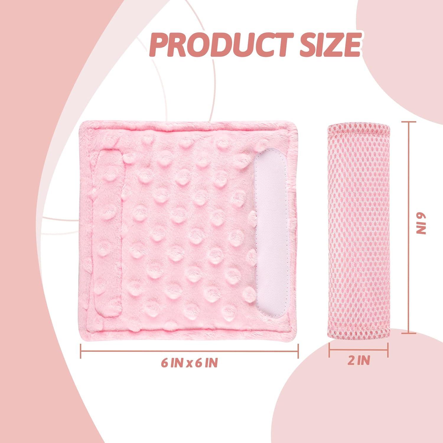 Almohadillas para Cinturones de Bebé LW0010 - Suave Franela Rosa