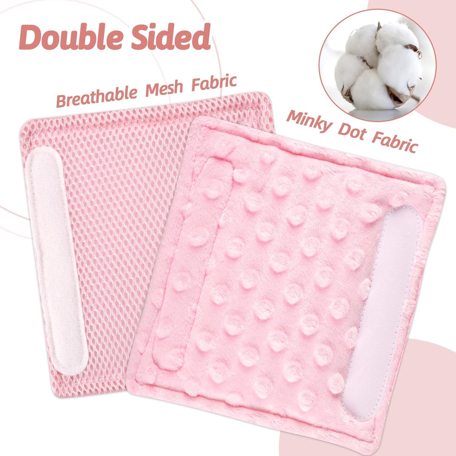 Almohadillas para Cinturones de Bebé LW0010 - Suave Franela Rosa