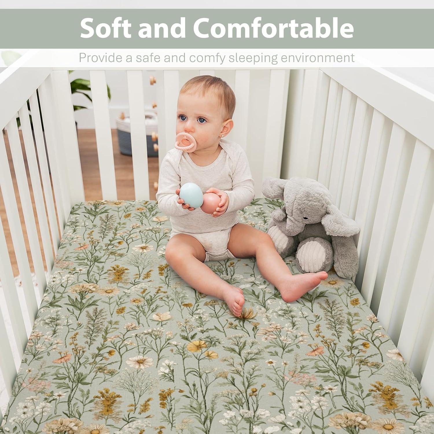 Sábanas de Cuna Vintage ZoUbqchY 132x71cm Ajustables