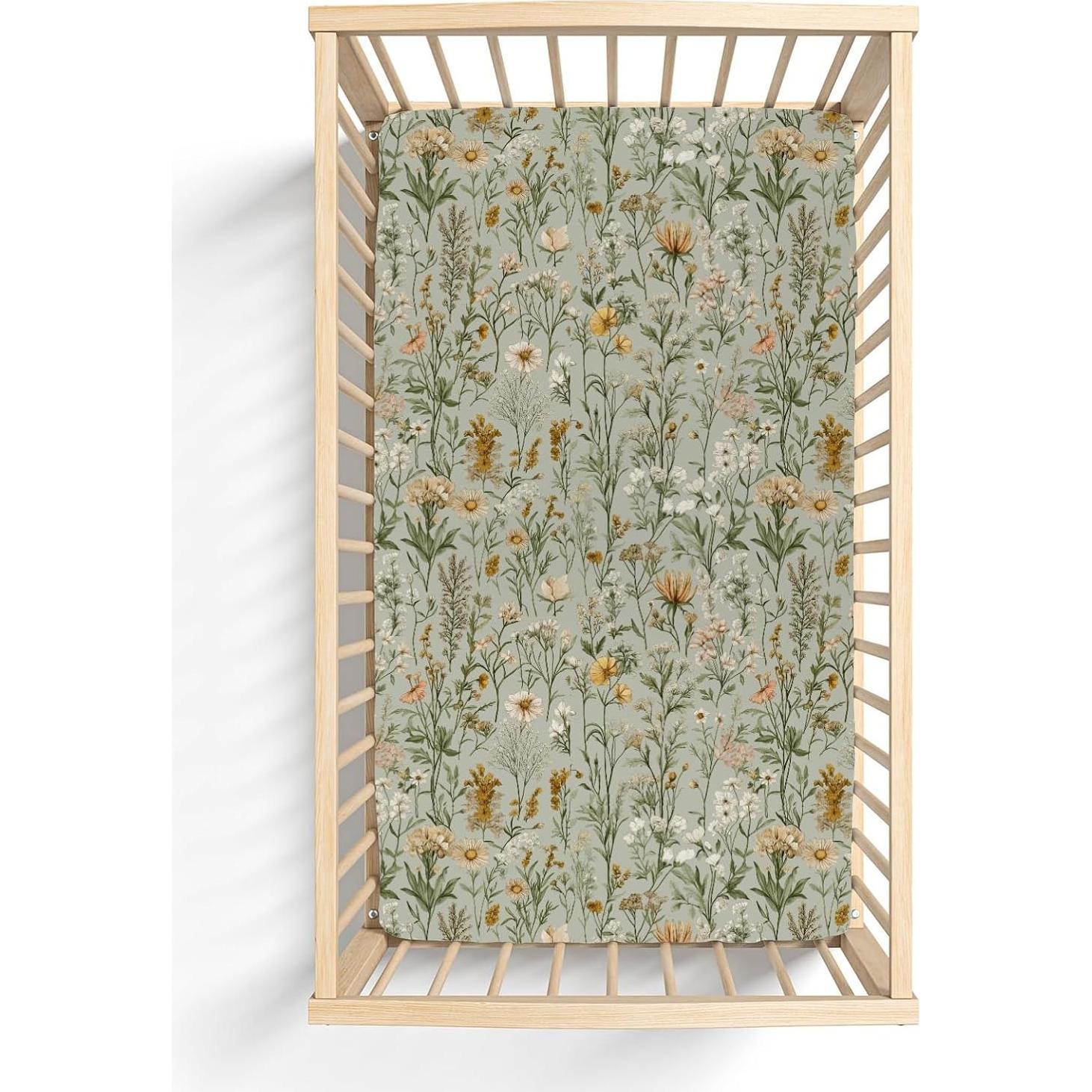 Sábanas de Cuna Vintage ZoUbqchY 132x71cm Ajustables