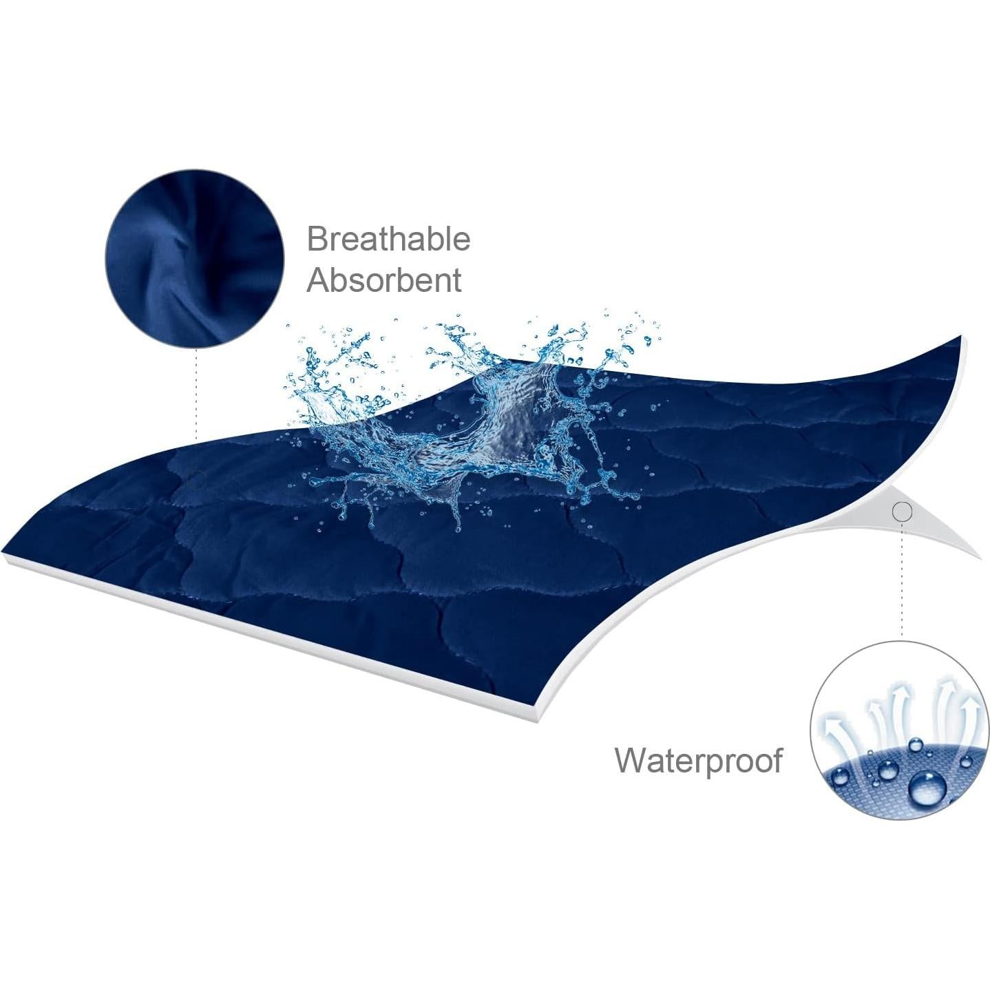 Funda de Colchón para Cuna Biloban, Impermeable, Ajustable, 43x84 cm, Paquete de 2