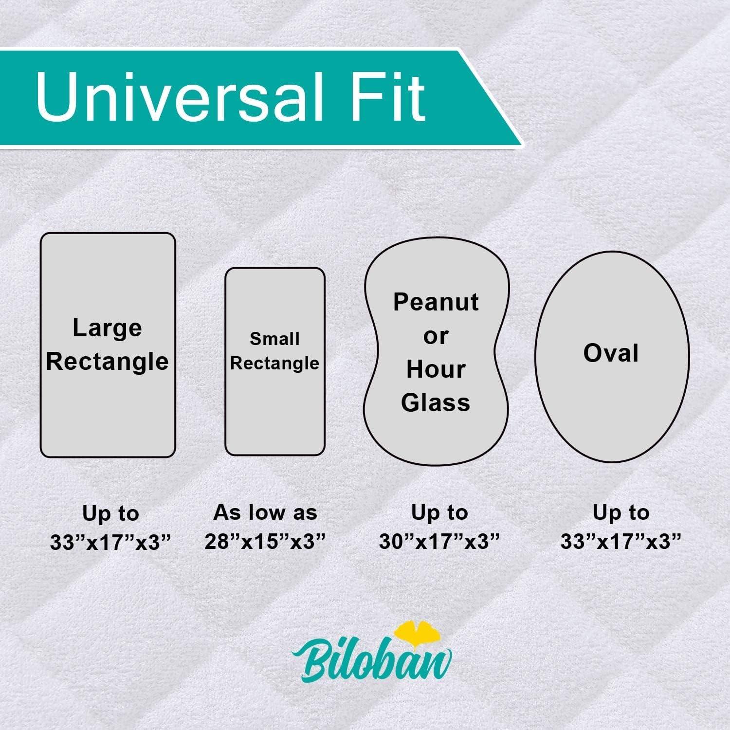 Funda de Colchón para Cuna Biloban, Impermeable, Ajustable, 43x84 cm, Paquete de 2