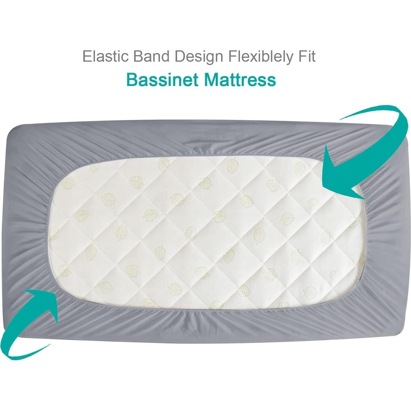 Funda de Colchón para Cuna Biloban, Impermeable, Ajustable, 43x84 cm, Paquete de 2