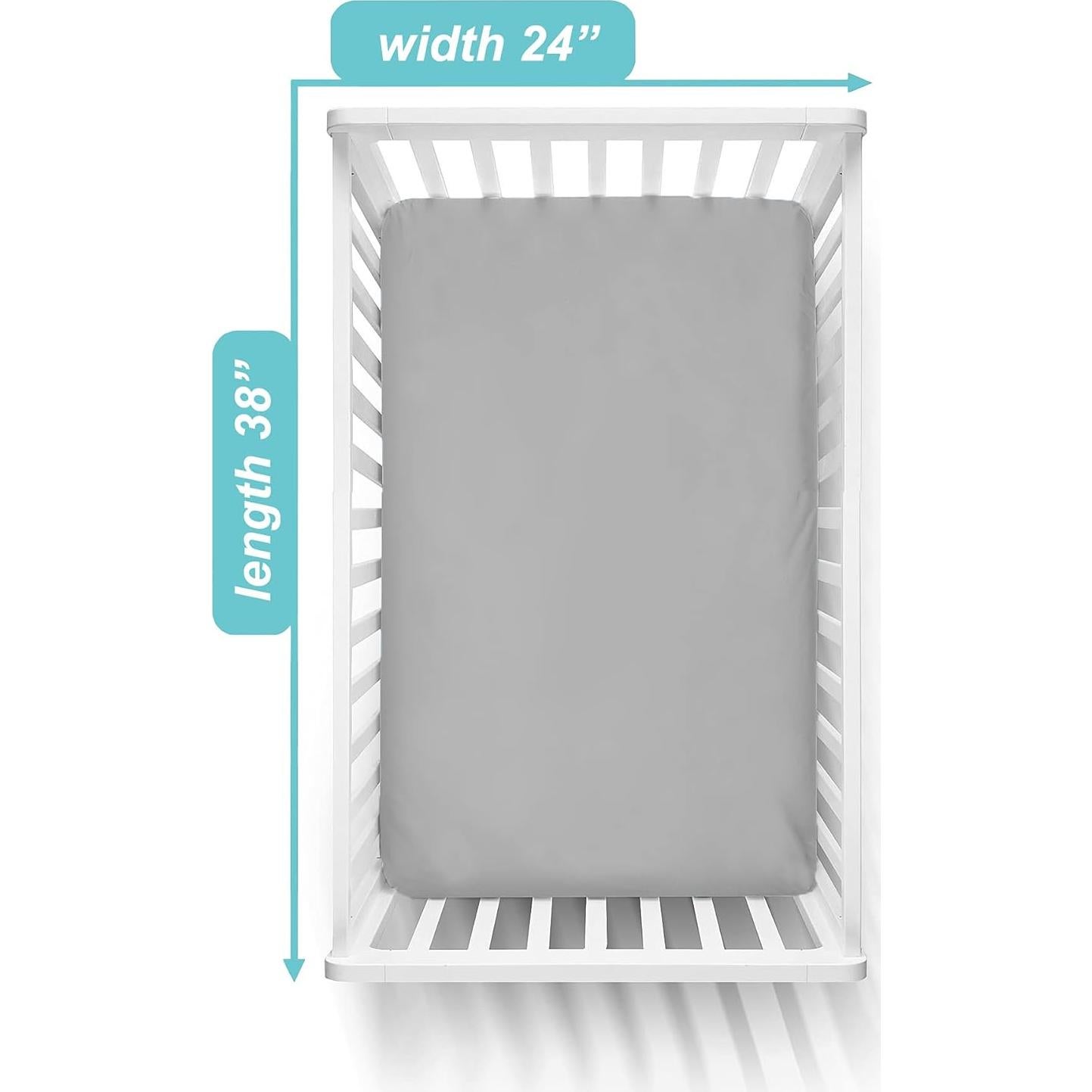 Sábana Ajustable TL Care 100% Algodón Cuna Mini 96.5x61cm Gris