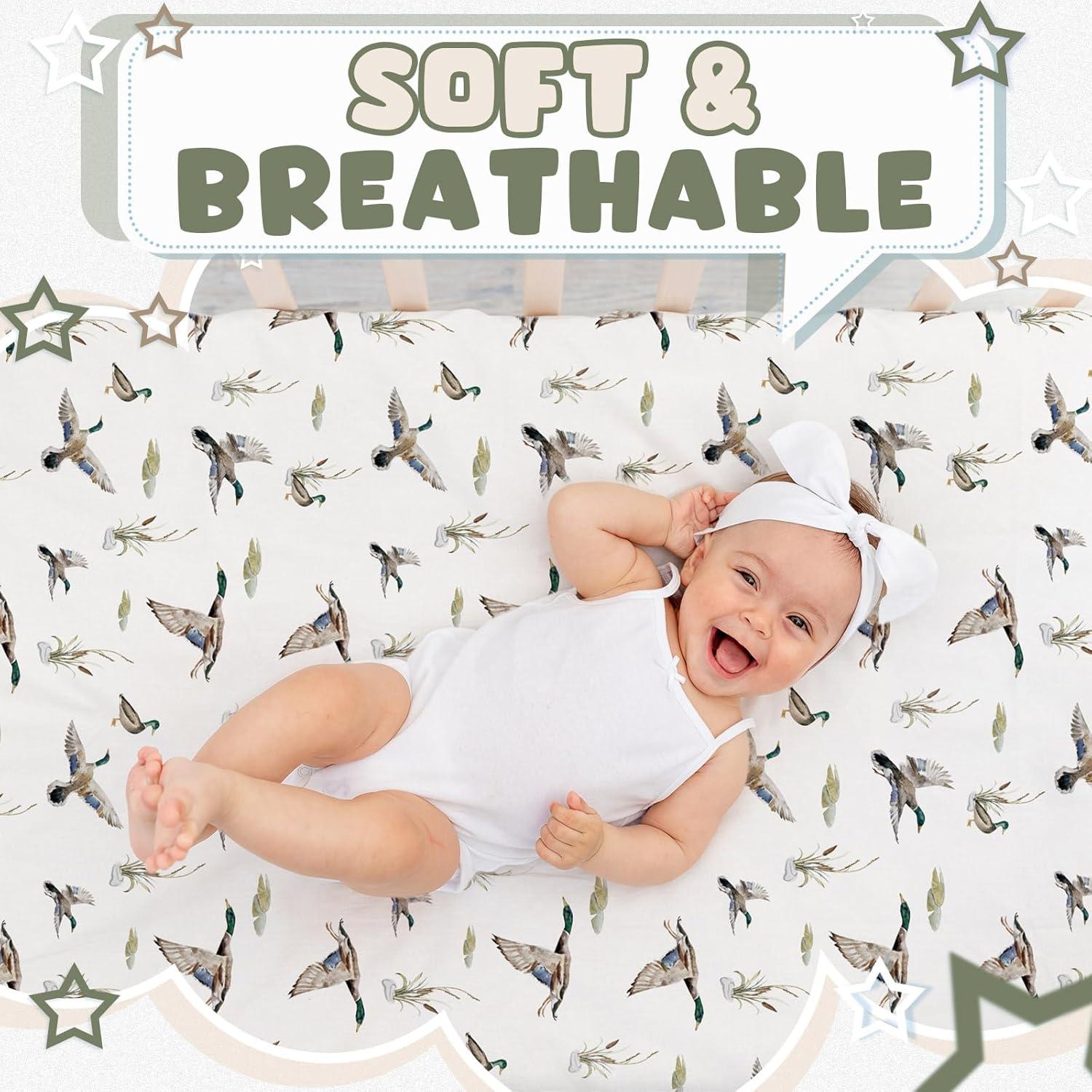 Juego de 4 Sábanas Ajustables para Cuna CroBlissful 132x71 cm