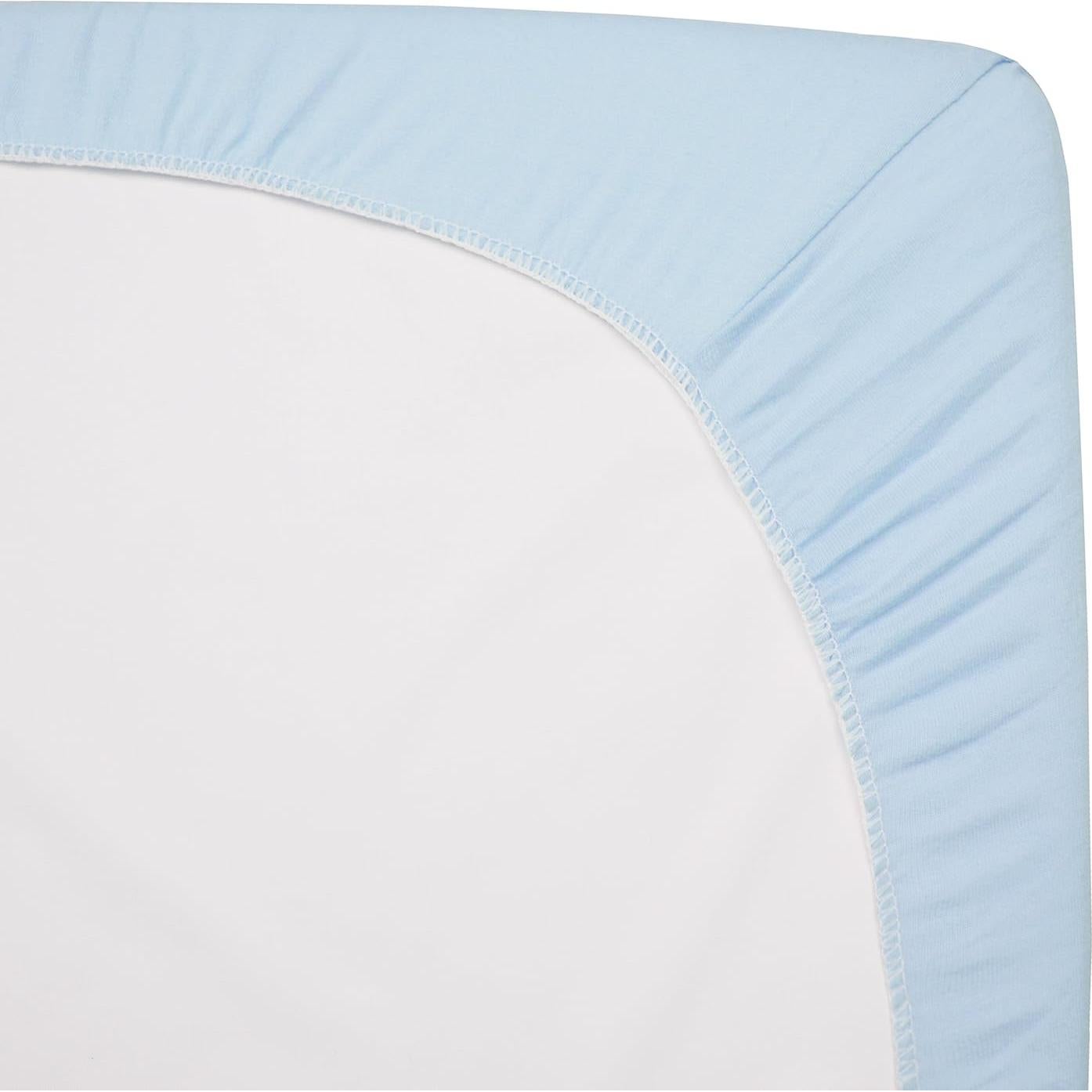 Sábana Ajustable TL Care para Cuna Mini 61x97 cm Algodón Azul