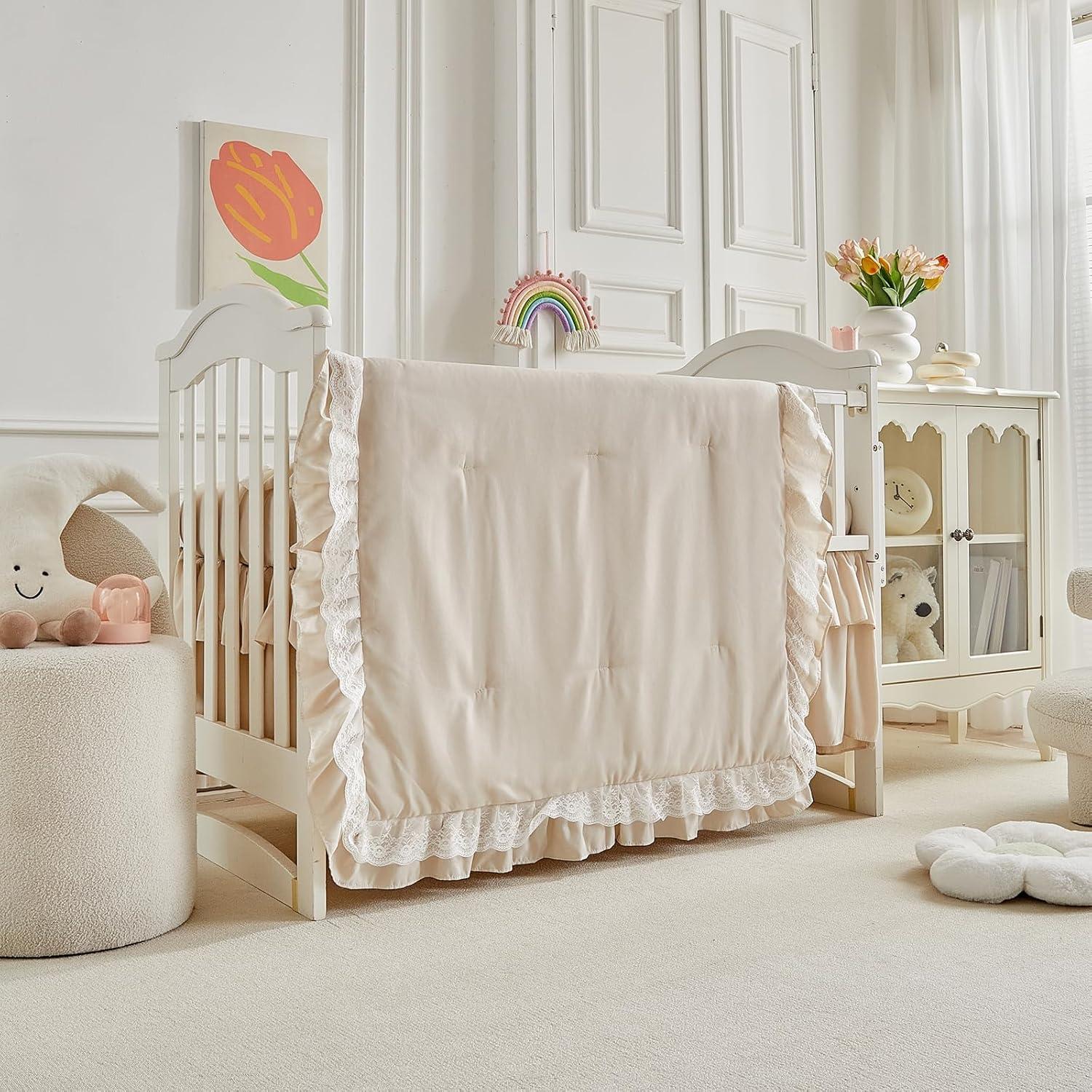 Juego de Ropa de Cuna UOZZI BEDDING 3 Piezas Boho Encaje