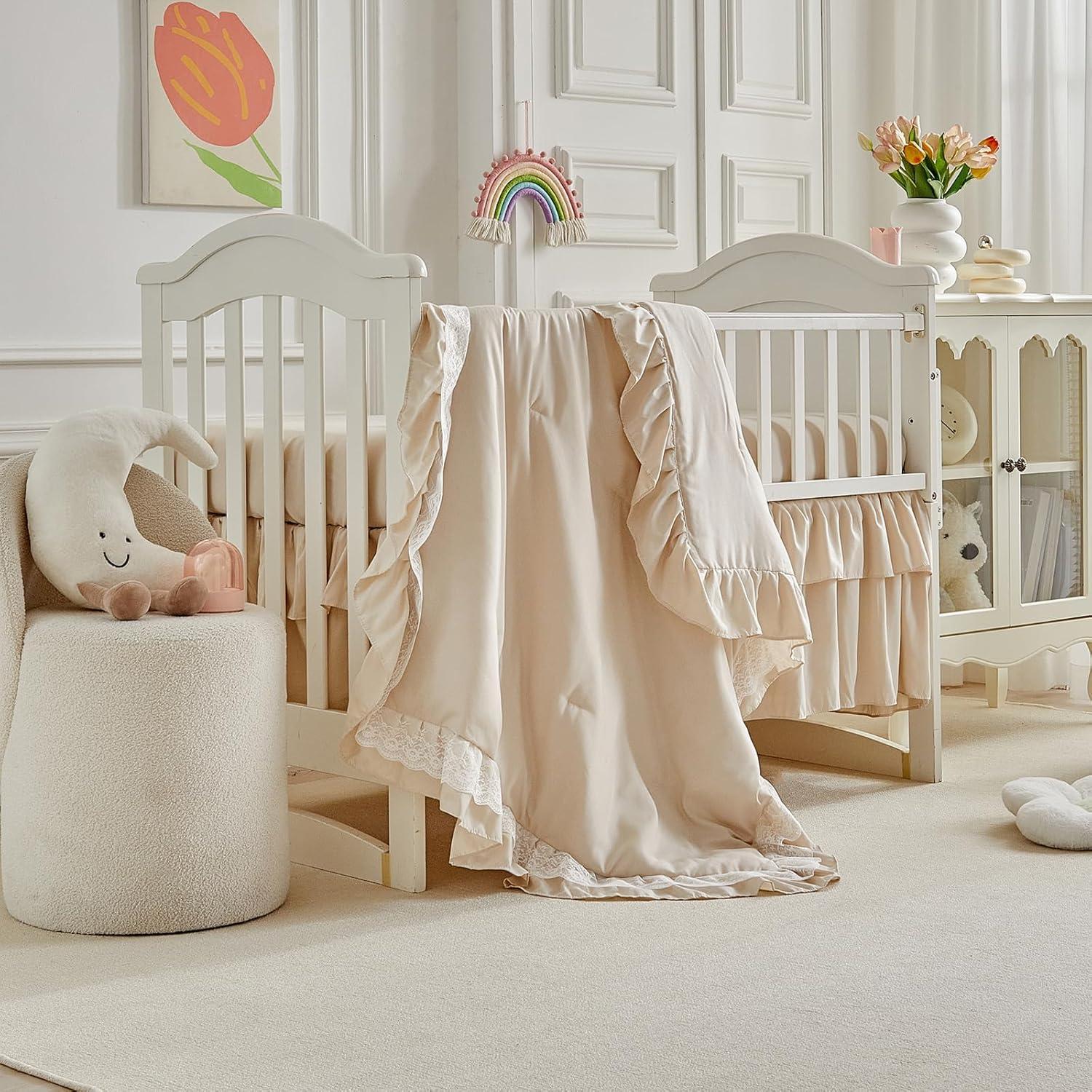 Juego de Ropa de Cuna UOZZI BEDDING 3 Piezas Boho Encaje